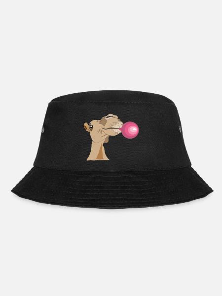 Kameldame mit Kaugummi - Bucket Hat - Schwarz