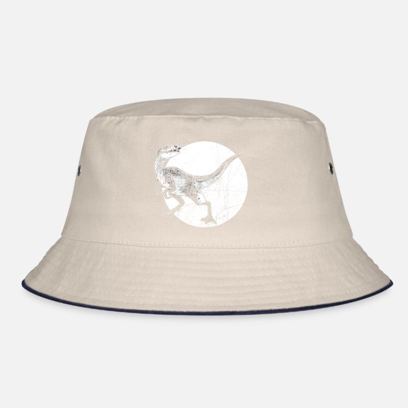 Velociraptor dinosaurs prehistoric wilderness hunt Bucket Hat