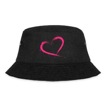 Heart Design Brush pink pink New variant - Bucket Hat - black - Front - Lela (165cm)