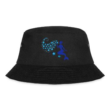 Meerjungfrau - Mermaid Kiss - Nixe - See - 3C - Bucket Hat - Schwarz - Vorne - Lela (165cm)