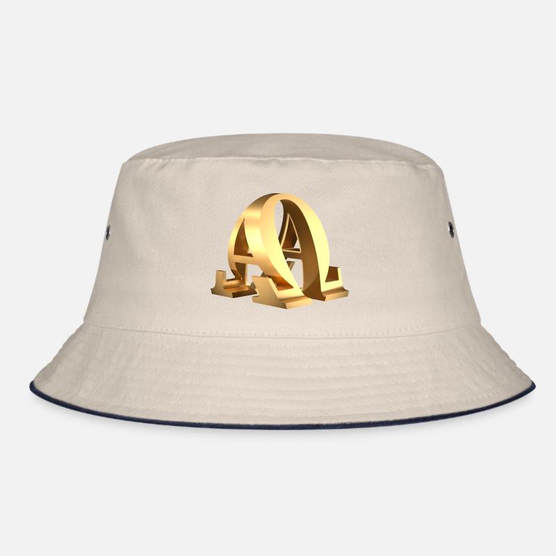 Alpha and Omega Symbol - Beginning and End Bucket Hat