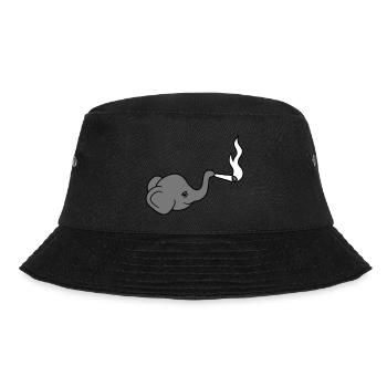 elephant head bekiff kiffen joint stoned weed ca - Bucket Hat - black - Front - Lela (165cm)