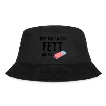 Fett wie ein Radierer - Bucket Hat - Schwarz - Vorne - Lela (165cm)