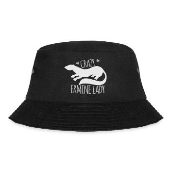 Crazy ermine lady - Bucket Hat - black - Front - Lela (165cm)
