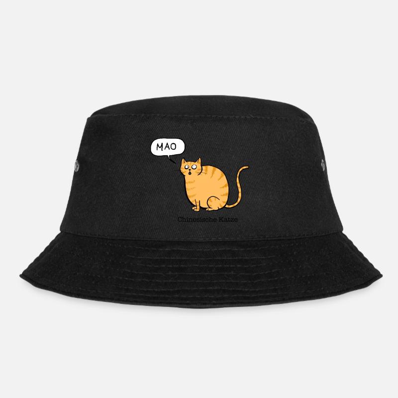 Chinesische Katze - Bucket Hat - Schwarz