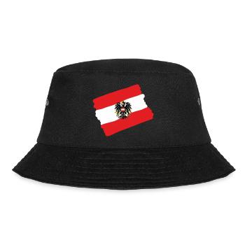 Österreich, Austria mit Adler - Bucket Hat - Schwarz - Vorne - Lela (165cm)