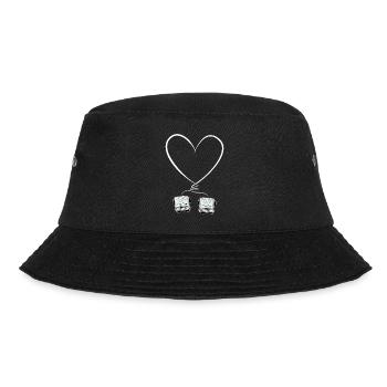 Camper van Heart - cadeau camping-car pour la Saint-Valentin - Bob - noir - Devant - Lela (165cm)