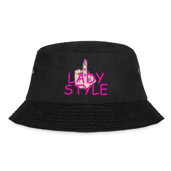 Lady Style Mittelfinger - Bucket Hat - Schwarz - Vorne - Lela (165cm)