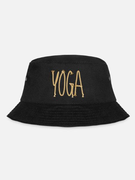 Yoga Schrift - Bucket Hat - Schwarz