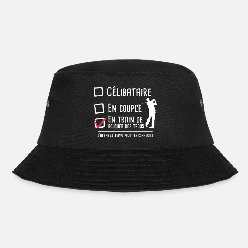 Cadeau célibataire golfeur humour passion golf - Bob - noir