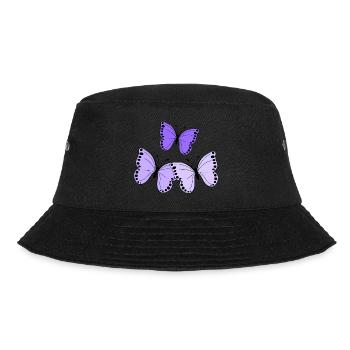 Butterflies purple - Bucket Hat - black - Front - Lela (165cm)