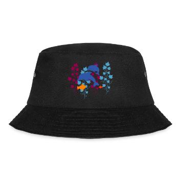 Delfin Dolphin - Bucket Hat - Schwarz - Vorne - Lela (165cm)