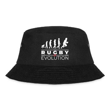 Rugby is evolution - Message Humor Parodie Rugby - Bucket Hat - black - Front - Lela (165cm)