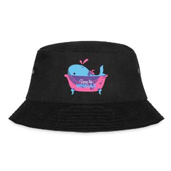 Time to relax, time to Whalax - Bucket Hat - Schwarz - Vorne - Lela (165cm)