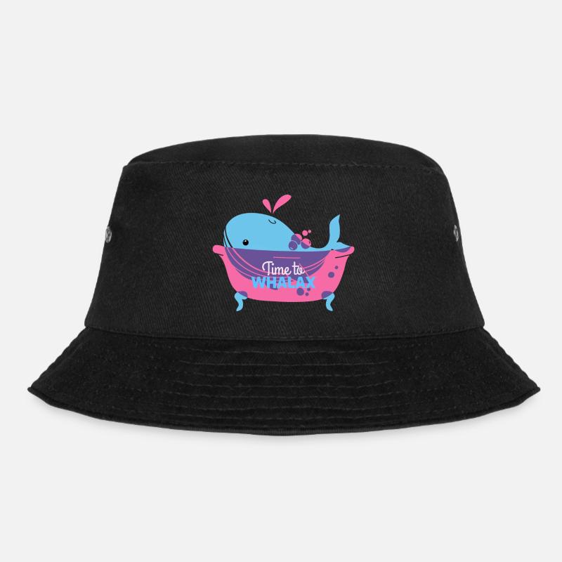 Time to relax, time to Whalax - Bucket Hat - Schwarz