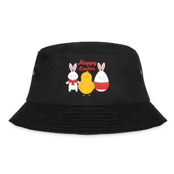 Happy Easter - Bucket Hat - Schwarz - Vorne - Lela (165cm)