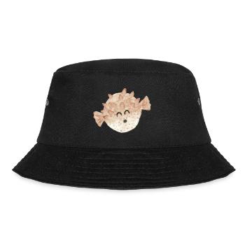 Puffer watercolor - Bucket Hat - black - Front - Lela (165cm)