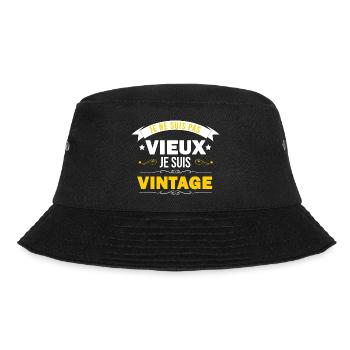 Ich bin nicht alt. - Bucket Hat - Schwarz - Vorne - Lela (165cm)