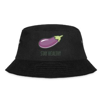 Aubergine Stay Healthy - Bucket Hat - Schwarz - Vorne - Lela (165cm)