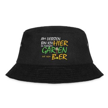 Garten Chef Gärtner Ruhestand Rente Geschenkidee - Bucket Hat - Schwarz - Vorne - Lela (165cm)