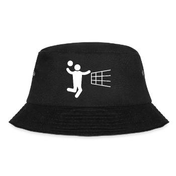 Volleyball Volleyballspieler Volleyballspielerin - Bucket Hat - Schwarz - Vorne - Lela (165cm)