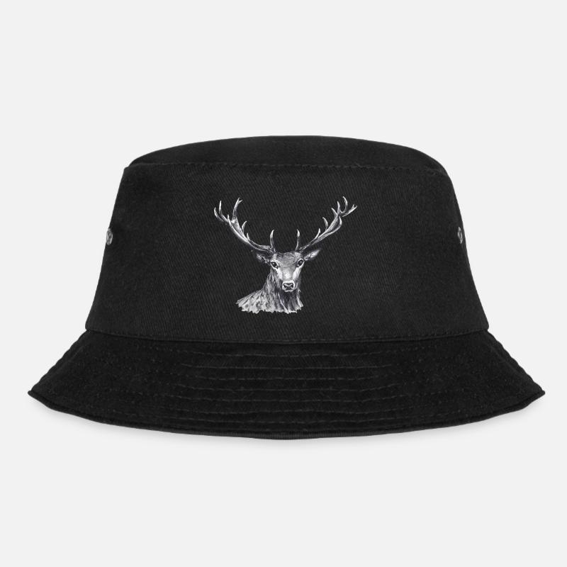 Hirsch - Bucket Hat - Schwarz