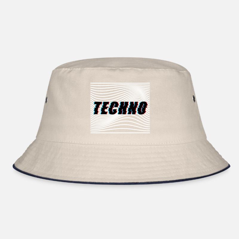 Techno Wellen Trippy Psychedelisch Bucket Hat