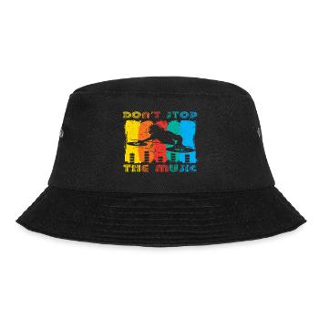 Don´t Stop the Music - Bucket Hat - Schwarz - Vorne - Lela (165cm)