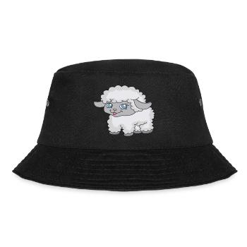 Schaf, Niedliches Schaf - Bucket Hat - Schwarz - Vorne - Lela (165cm)