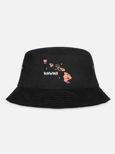 Carte des îles hawaïennes Vintage Souvenir - Bob - noir
