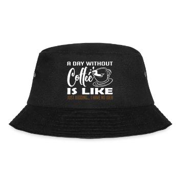 A Day Without Coffee - Bucket Hat - Schwarz - Vorne - Lela (165cm)