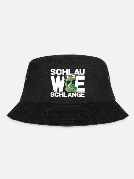 Lustiger Spruch Schlau wie Schlange für alt & jung - Bucket Hat - Schwarz