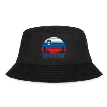 Slowenien - Bucket Hat - Schwarz - Vorne - Lela (165cm)