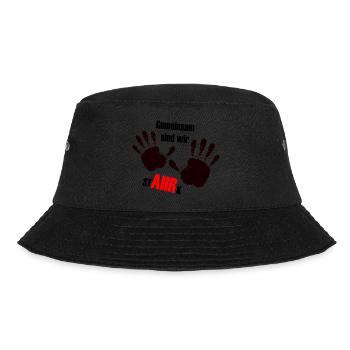 We AHR together | Ahrtal Hochwasser SolidAHRität - Bucket Hat - Schwarz - Vorne - Lela (165cm)