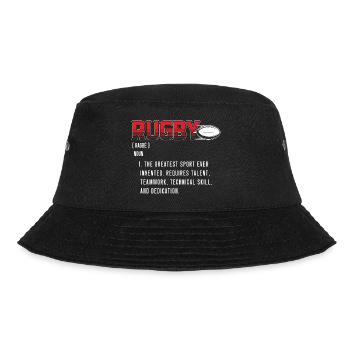 Rugby Definition | Funny Rugby Gift - Bucket Hat - black - Front - Lela (165cm)