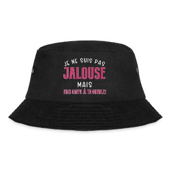 Je ne suis pas jalouse cadeau couple humour - Bob - noir - Devant - Lela (165cm)