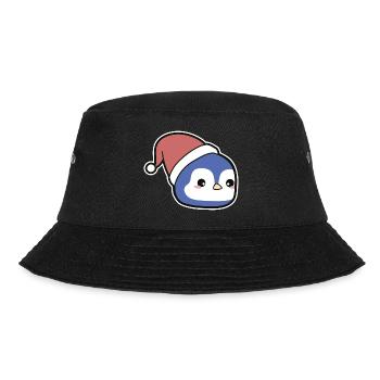 Pinguin Weihnachten - Bucket Hat - Schwarz - Vorne - Lela (165cm)