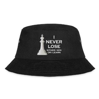I Never Lose I Either Win Or I Learn Chess - Bucket Hat - black - Front - Lela (165cm)