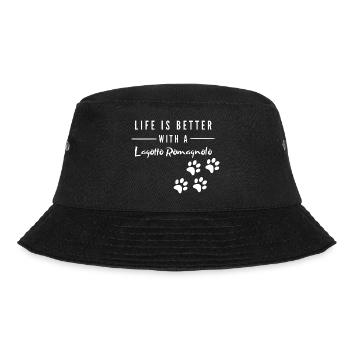 Life is better with a Lagotto Romagnolo - Bucket Hat - Schwarz - Vorne - Lela (165cm)