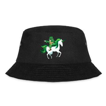St. Patrick's unicorn dab leprechaun gift funny - Bucket Hat - black - Front - Lela (165cm)