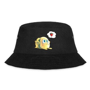 small chick looking for a strawberry - Bucket Hat - black - Front - Lela (165cm)