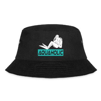 Aquaholic Scuba Diving Diver - Bucket Hat - black - Front - Lela (165cm)