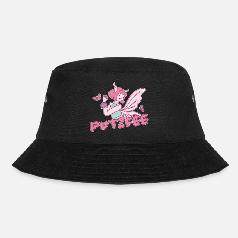 Putzfee Lustiger Spruch Putzfrau Haushalt Geschenk - Bucket Hat - Schwarz