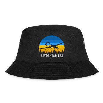 Bayraktar TB2 Turkish Drone Support Ukraine - Bucket Hat - black - Front - Lela (165cm)