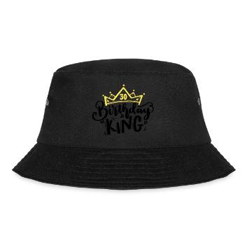 Birthday King 30 Jahre 30. Geburtstag König Krone - Bucket Hat - Schwarz - Vorne - Lela (165cm)