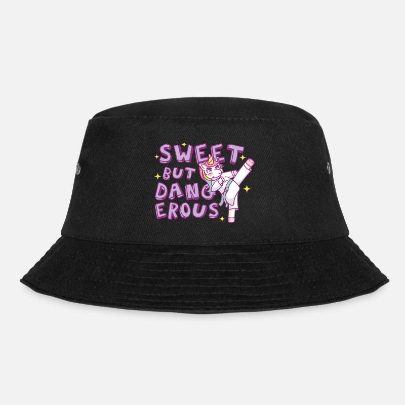 Süß aber gefährlich Karate Einhorn - Bucket Hat - Schwarz