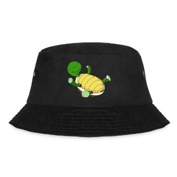 Schildkröte auf dem Rücken - Bucket Hat - Schwarz - Vorne - Lela (165cm)