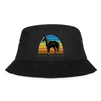 Pferd - Bucket Hat - Schwarz - Vorne - Lela (165cm)