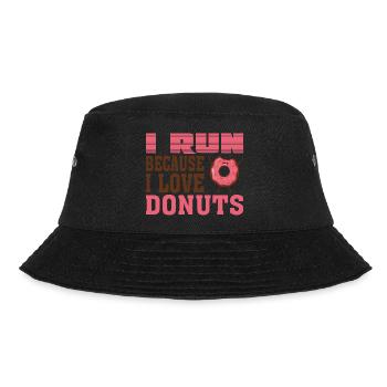 I Run Because I Love Donuts - Bucket Hat - black - Front - Lela (165cm)