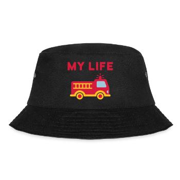My life (Feuerwehrauto mit Leiter) - Bucket Hat - Schwarz - Vorne - Lela (165cm)